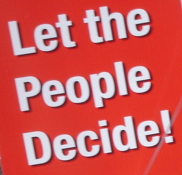 Demand for a referendum to let the people decide