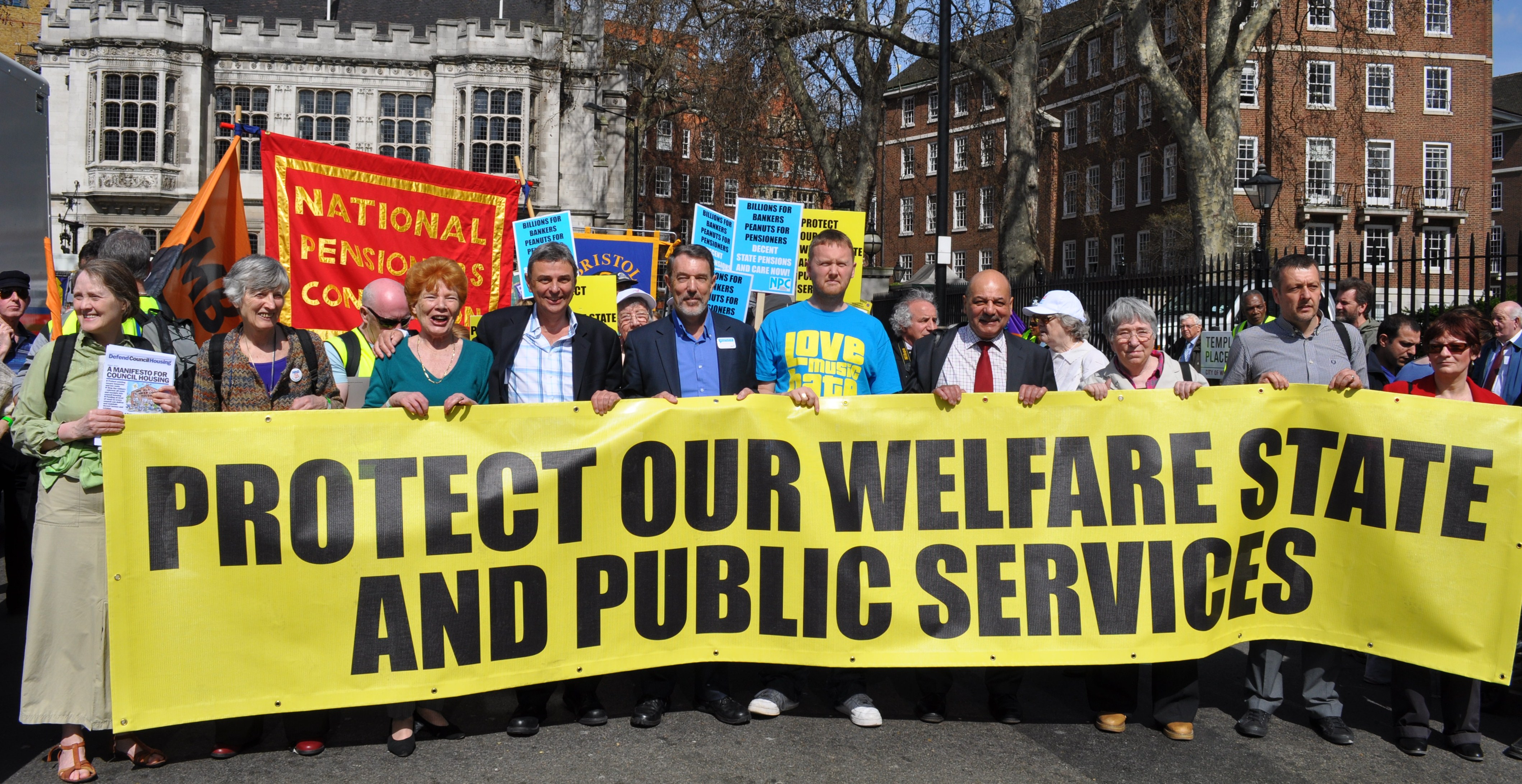 Demonstration by pensioners