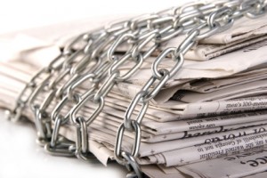 Chained uo newspapers